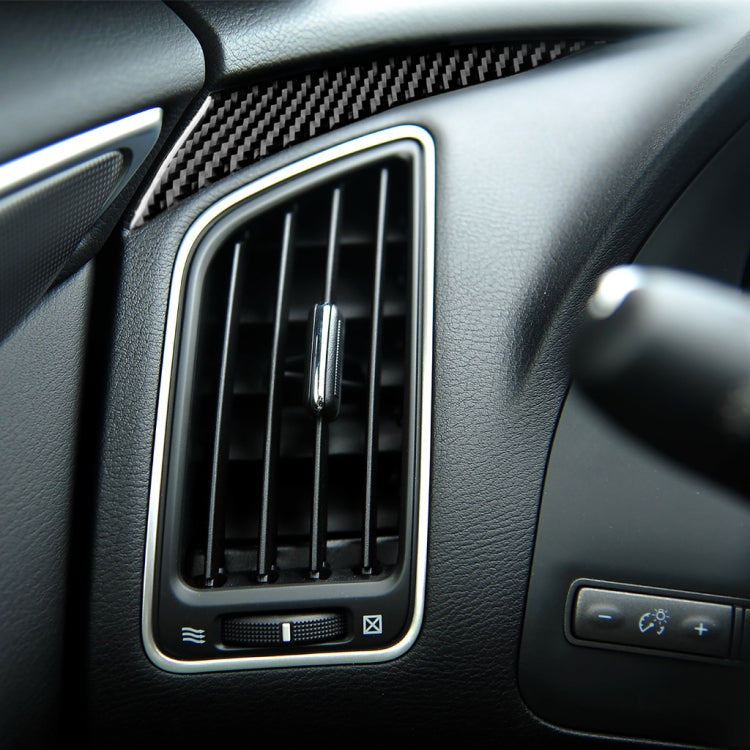 Car Carbon Fiber Left Side of the Dashboard Decorative Sticker for Infiniti Q50 / Q60 2014-2020, Left Drive
