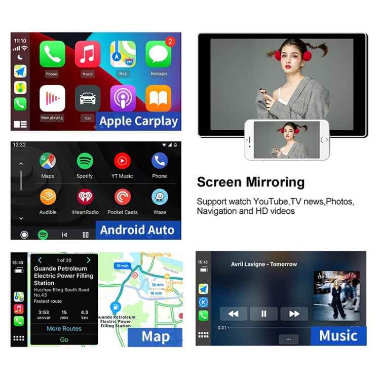 Car Navigation for Android / Apple Carplay Wireless Bluetooth Module Auto Smart Phone USB Carplay Adapter