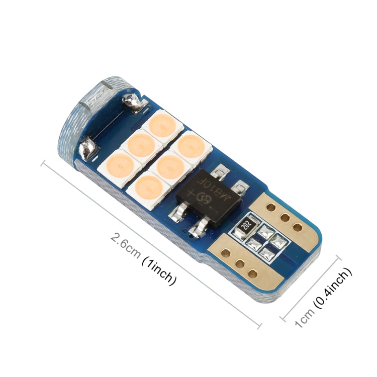 2 PCS T10 DC12 / 1W 9LEDs SMD-3030 Car Clearance Light, 9LEDs (Pink Light), 9LEDs (White Light), 9LEDs (Yellow Light), 9LEDs (Ice Blue Light), 9LEDs (Blue Light)