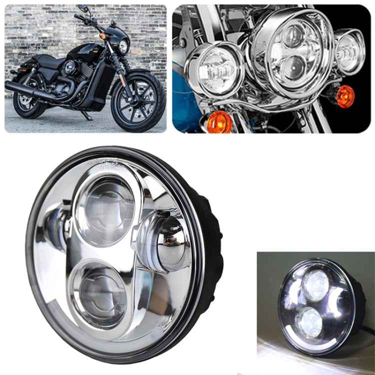 5.75 inch DC12V 6000K-6500K 40W Car LED Headlight for Harley, 5.75 inch (Silver), DC12V 40W