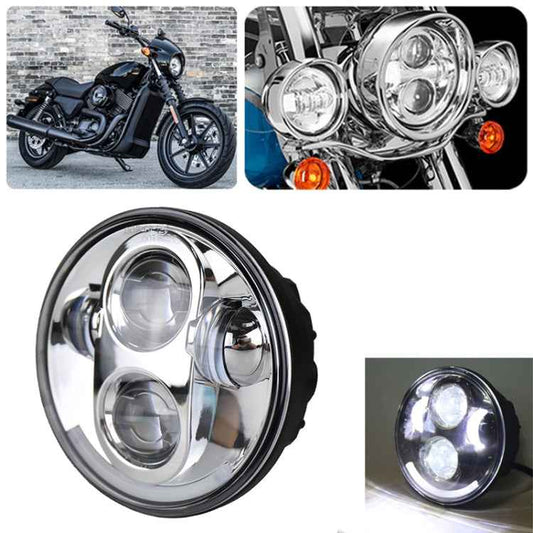 5.75 inch DC12V 6000K-6500K 40W Car LED Headlight for Harley, 5.75 inch (Silver), DC12V 40W