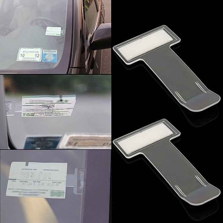 10 PCS Car Plastic Mounted Bill Clip Holder Parking Timing Car Ticket Holder