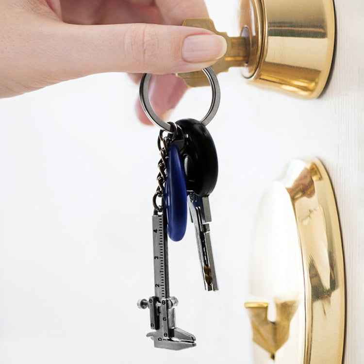 5 PCS Mini Vernier Caliper Keychain Key Rings