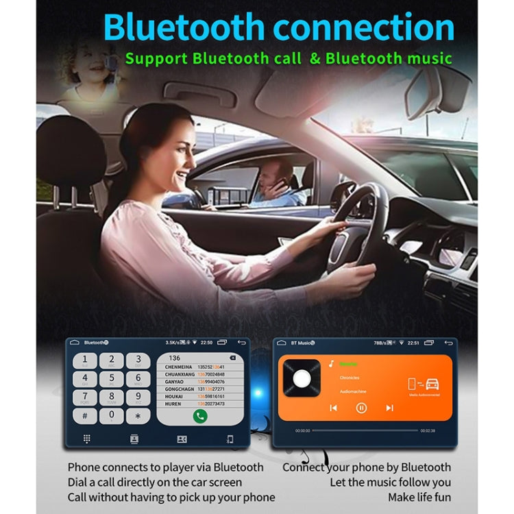9093 Car HD 9 inch Radio Receiver MP5 Player for Volkswagen, Support FM & Bluetooth & TF Card & GPS & WiFi 1GB+16GB