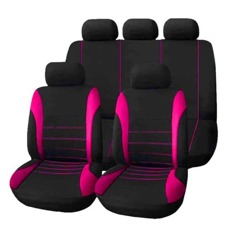 9 in 1 Universal Four Seasons Anti-Slippery Cushion Mat Set for 5 Seat Car, Style: Stitches