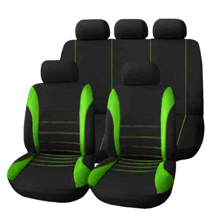 9 in 1 Universal Four Seasons Anti-Slippery Cushion Mat Set for 5 Seat Car, Style: Stitches