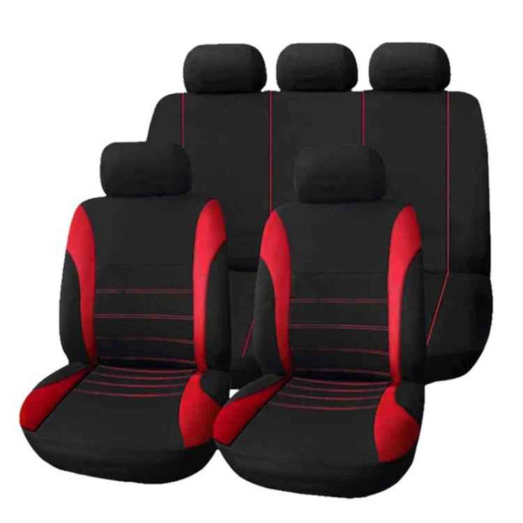 9 in 1 Universal Four Seasons Anti-Slippery Cushion Mat Set for 5 Seat Car, Style: Stitches