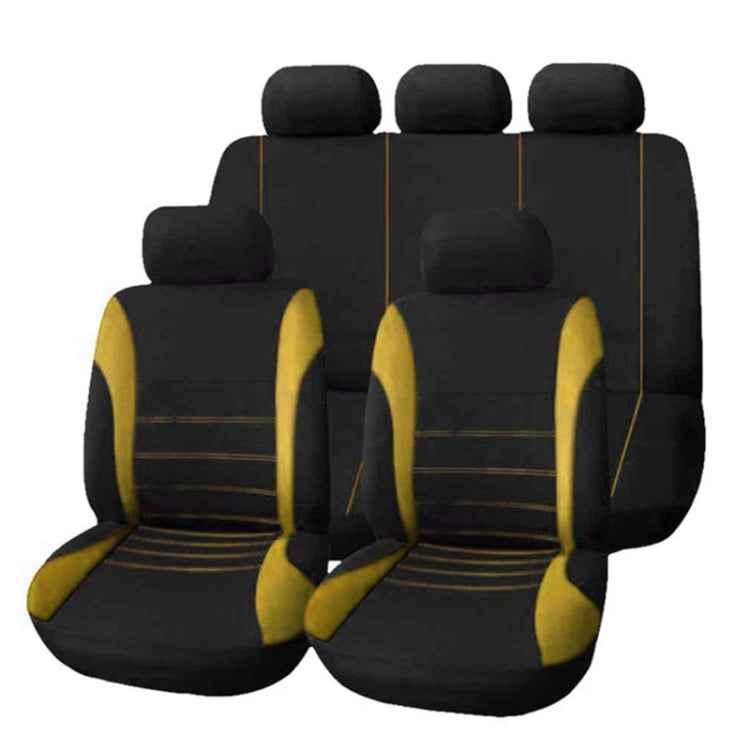 9 in 1 Universal Four Seasons Anti-Slippery Cushion Mat Set for 5 Seat Car, Style: Stitches