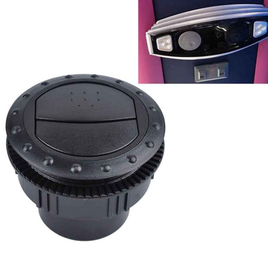 Universal 60mm Round AC Air Outlet Vent for RV Bus Boat Yacht Auto Air Conditioner Vent Replacement Parts Car Accessories, B Style (Black)