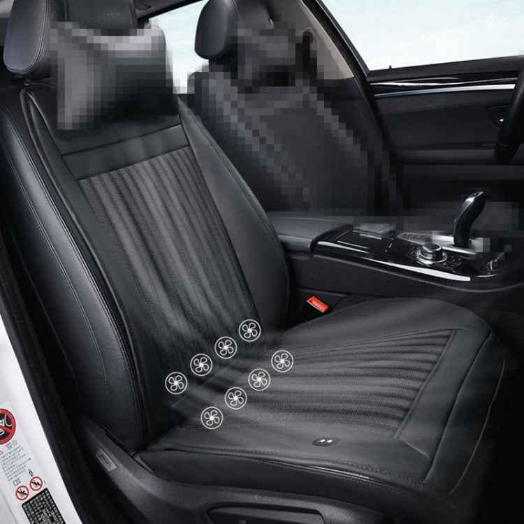 Car 12V Cushion Summer USB Breathable Ice Silk Seat Cover, Eight Fans + Ventilation and Refrigeration