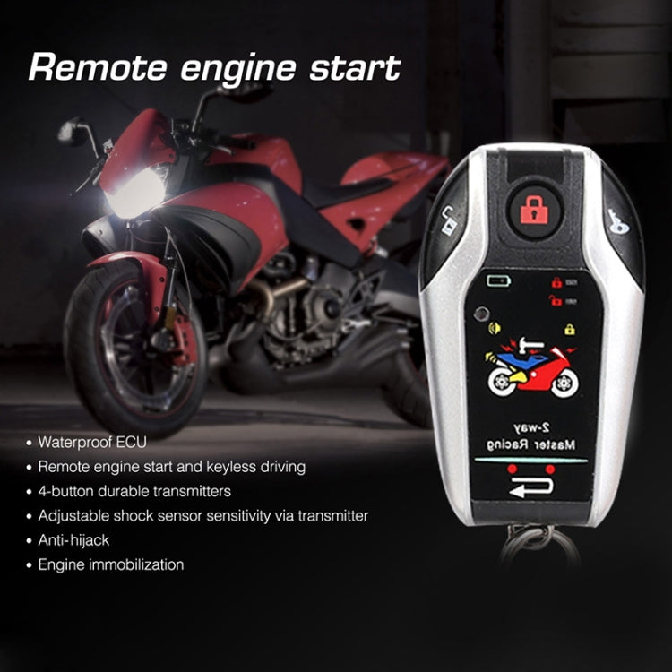Universal Motorcycle Alarm Bidirectional Anti-theft Device with Induction Remote Control