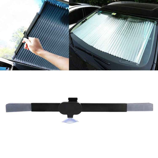 Car Sucker Suction Cups Retractable Windshield Sun Shade Block Sunshade Cover for Solar UV Protect, Size: 46cm