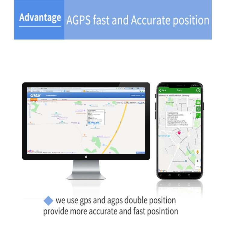 TK300 4G GPS / GPRS / GSM Realtime Car Truck Vehicle Tracking GPS Tracker with Battery and Relay
