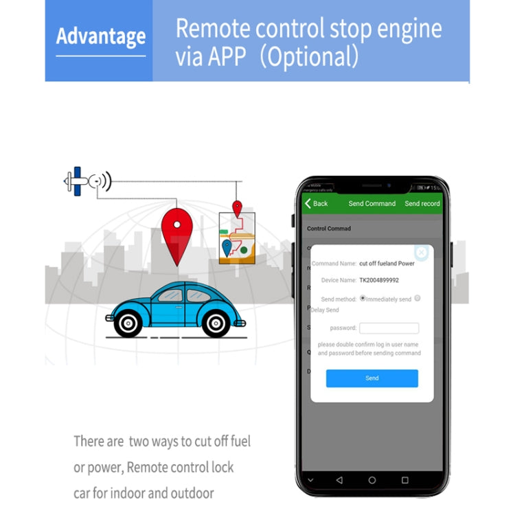 TK300 4G GPS / GPRS / GSM Realtime Car Truck Vehicle Tracking GPS Tracker with Battery and Relay