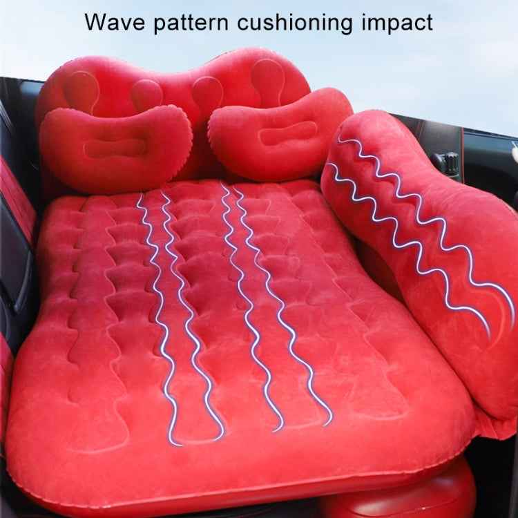 Universal Car Travel Inflatable Mattress Air Bed Camping Back Seat Couch with Head Protector + Wide Side Baffle