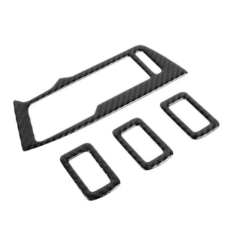 Car Carbon Fiber Window Glass Lifter Panel Decorative Sticker for Volkswagen Tiguan L