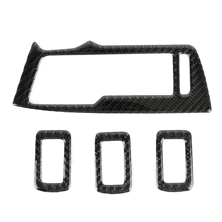Car Carbon Fiber Window Glass Lifter Panel Decorative Sticker for Volkswagen Tiguan L