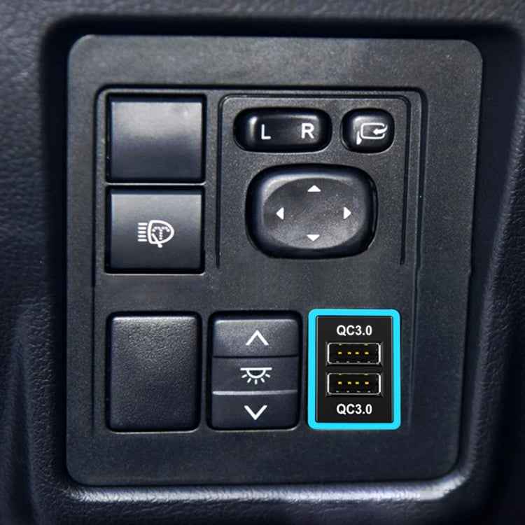 Car QC3.0 Fast Charge USB Interface Modification Charger for Toyota, Fuse to Take Power