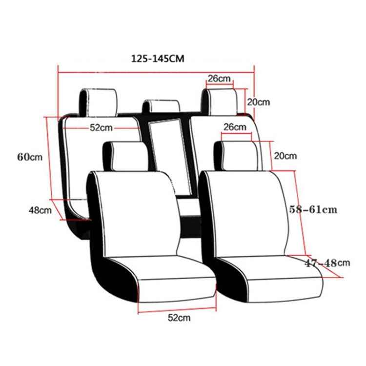 Car Leather Ice Silk Cushion Four Seasons Universal Seat Mat Set, Luxury Version, Luxury Version (Red), Luxury Version (Black), Luxury Version (Coffee), Luxury Version (Blue), Luxury Version (Beige)