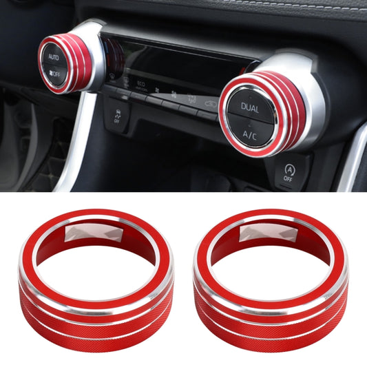 2 PCS Car Aluminum Alloy Air Conditioner Knob Case for Toyota RAV4 / Wildlander, For Toyota RAV4 / Wildlander (Red), For Toyota RAV4 / Wildlander (Black), For Toyota RAV4 / Wildlander (Blue)