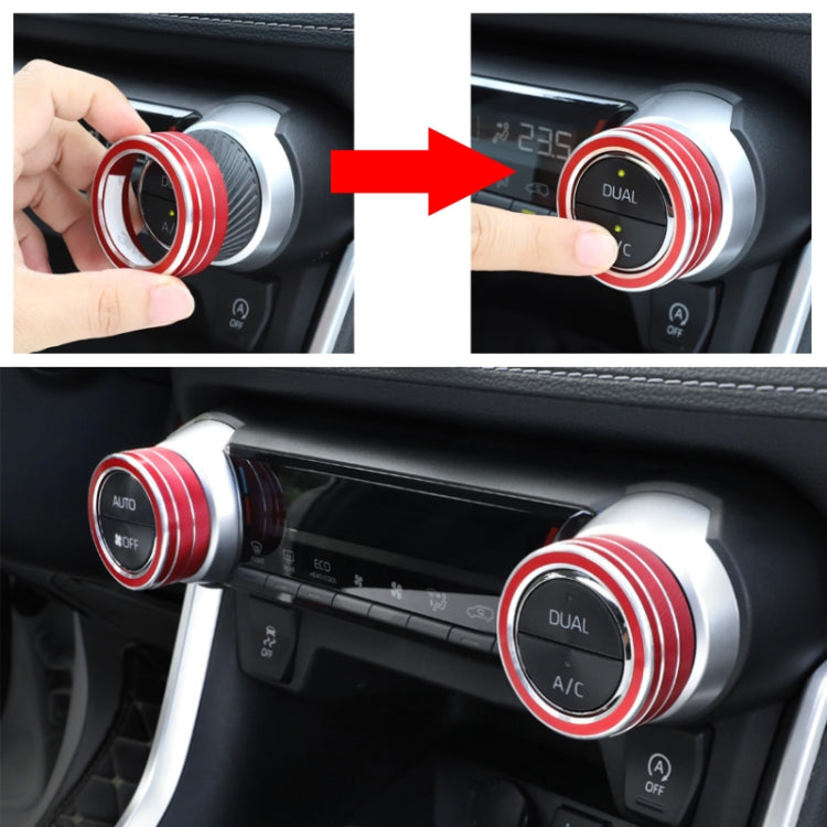2 PCS Car Aluminum Alloy Air Conditioner Knob Case for Toyota RAV4 / Wildlander, For Toyota RAV4 / Wildlander (Red), For Toyota RAV4 / Wildlander (Black), For Toyota RAV4 / Wildlander (Blue)