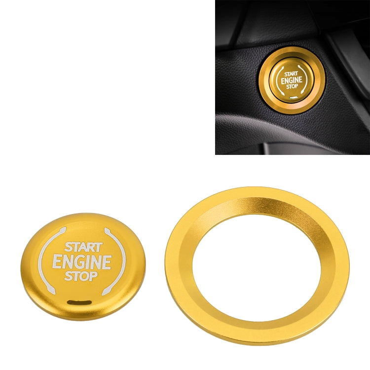 Car Engine Start Key Push Button Ring Trim Metal Sticker Decoration for Cadillac CT5 CT4 XT4 XT6 / Chevrolet Silverado, For Cadillac CT5