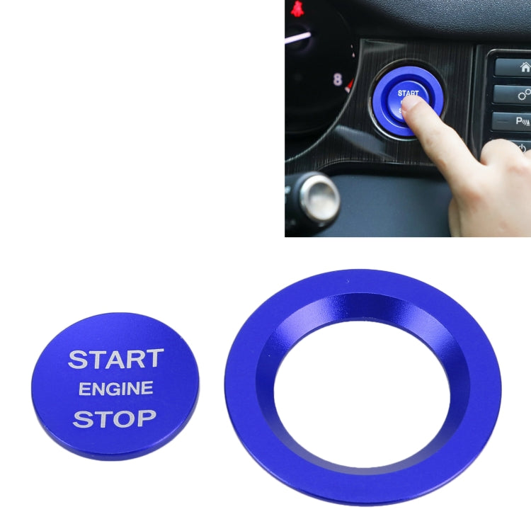 Car Engine Start Key Push Button Ring Trim Metal Sticker Decoration for Land Rover/Jaguar