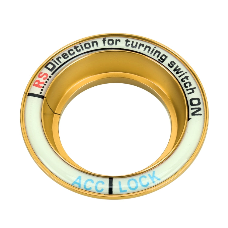 For Ford Fluorescent Aluminum Alloy Ignition Key Ring, Inside Diameter: 3.2cm, For Ford (Gold), For Ford (Red), For Ford (Silver), For Ford  (Sky Blue), For Ford (Black)