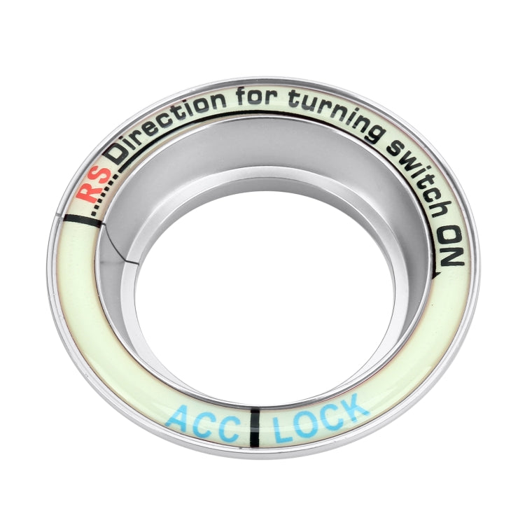 For Ford Fluorescent Aluminum Alloy Ignition Key Ring, Inside Diameter: 3.2cm, For Ford (Silver), For Ford  (Sky Blue), For Ford (Black), For Ford (Gold), For Ford (Red)