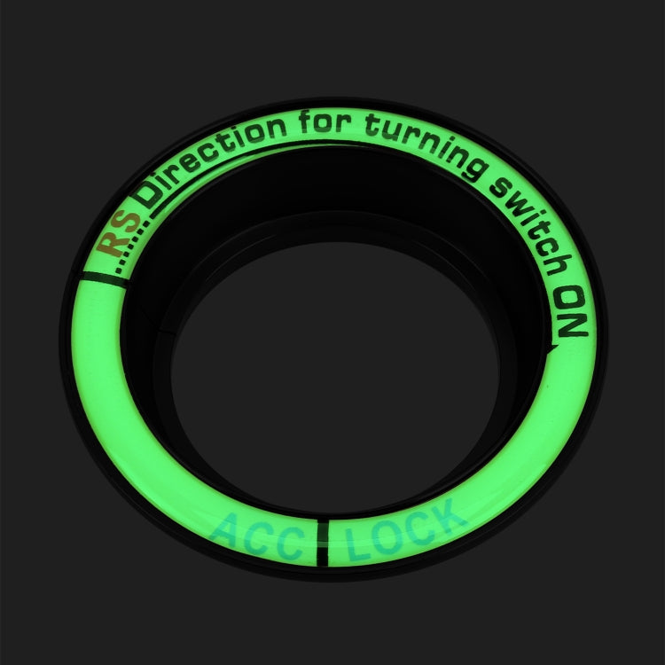 For Ford Fluorescent Aluminum Alloy Ignition Key Ring, Inside Diameter: 3.2cm, For Ford (Gold), For Ford (Red), For Ford (Silver), For Ford  (Sky Blue), For Ford (Black)