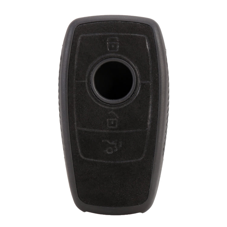Car Flocking Plastic Square-shaped Key Protective Cover Two Buttons for Mercedes-Benz