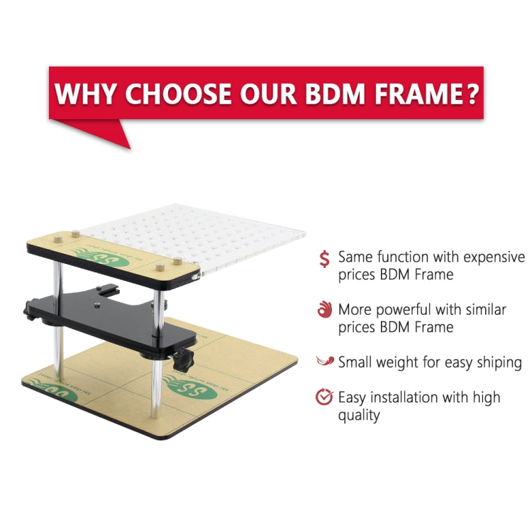 Car LED BDM Frame Holder BDM ECU Brush Test Stand with 4 Probe Pens, BDM ECU Brush Test Stand