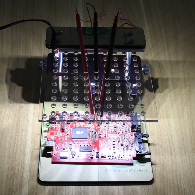 Car LED BDM Frame Holder BDM ECU Brush Test Stand with 4 Probe Pens, BDM ECU Brush Test Stand