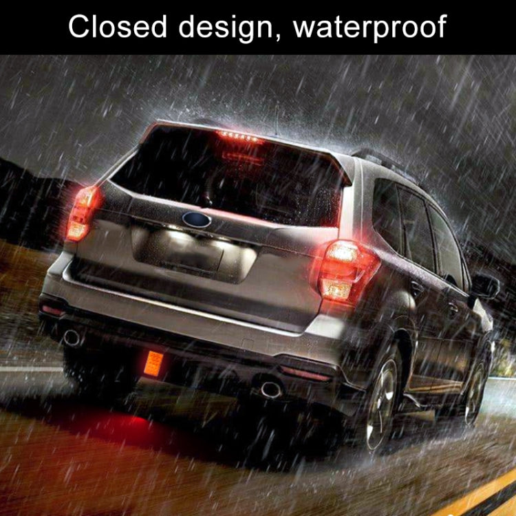 DC12V 1W Car Square Highlight Brake Lights Reversing Light with 15LEDs SMD-3528, Square (Transparent), Square (Black), Square (Red)