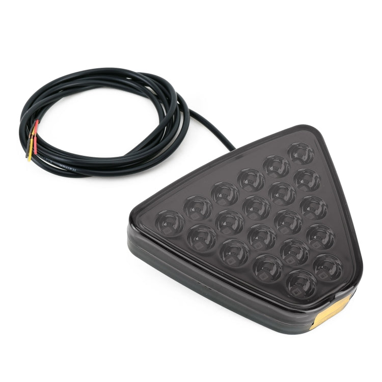 DC12V 1W Car Triangle Highlight Brake Lights Reversing Light with 20LEDs SMD-3528, Triangle (Black), Triangle (Red), Triangle (Transparent)