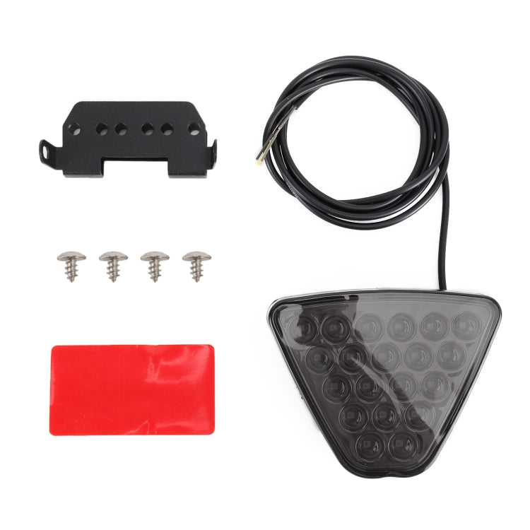 DC12V 1W Car Triangle Highlight Brake Lights Reversing Light with 20LEDs SMD-3528, Triangle (Black), Triangle (Red), Triangle (Transparent)