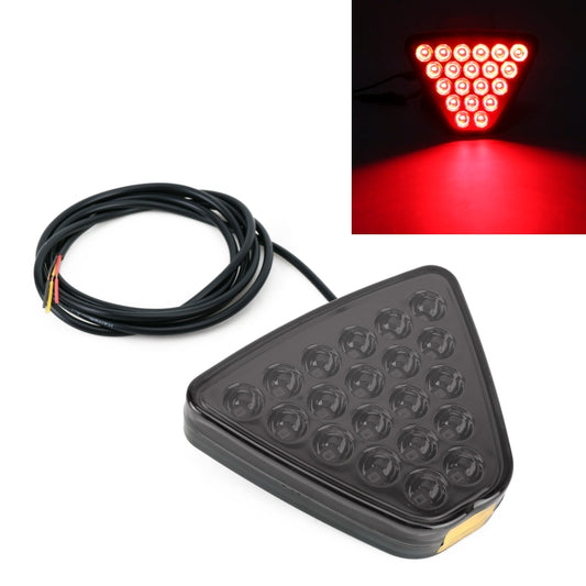 DC12V 1W Car Triangle Highlight Brake Lights Reversing Light with 20LEDs SMD-3528, Triangle (Black), Triangle (Red), Triangle (Transparent)