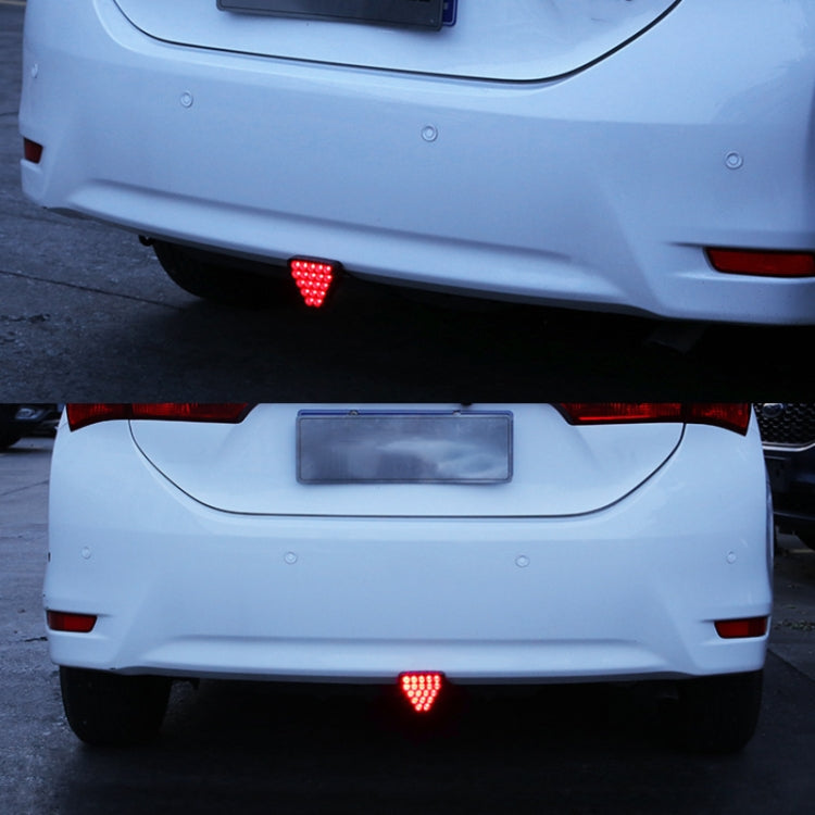DC12V 1W Car Triangle Highlight Brake Lights Reversing Light with 20LEDs SMD-3528, Triangle (Black), Triangle (Red), Triangle (Transparent)