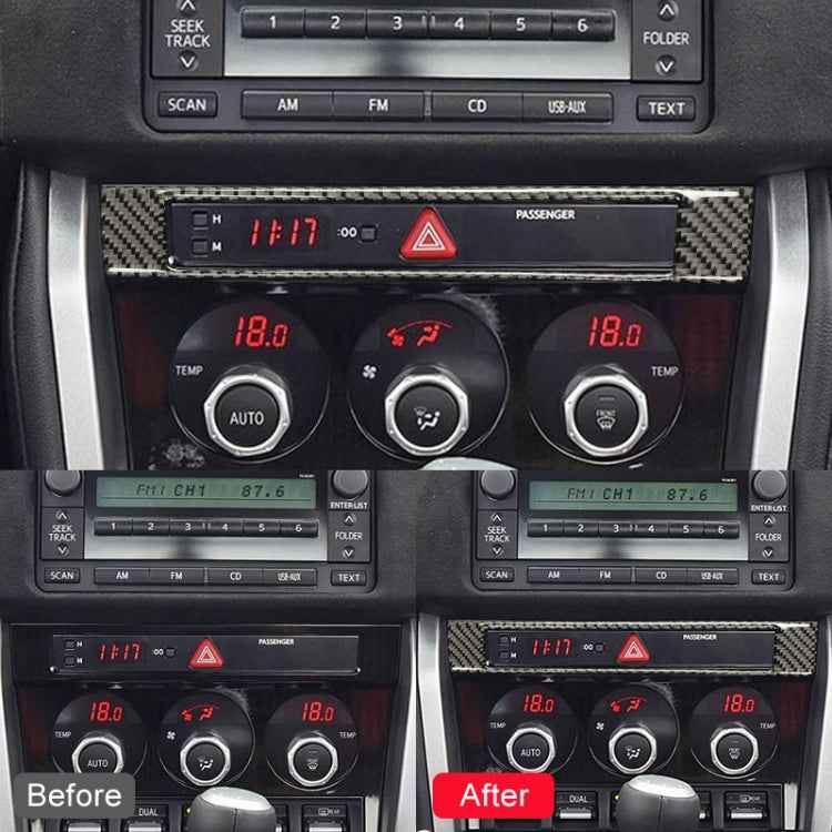 Car Carbon Fiber Central Control Clock Decorative Sticker for Subaru BRZ / Toyota 86 2013-2017, Left and Right Drive Universal