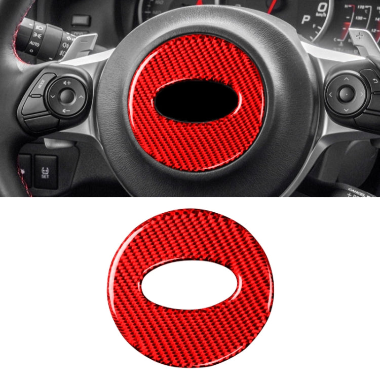 Car Carbon Fiber Steering Wheel Decorative Sticker for Subaru BRZ 2013-2017, Left and Right Drive Universal, Steering Wheel for Subaru BRZ