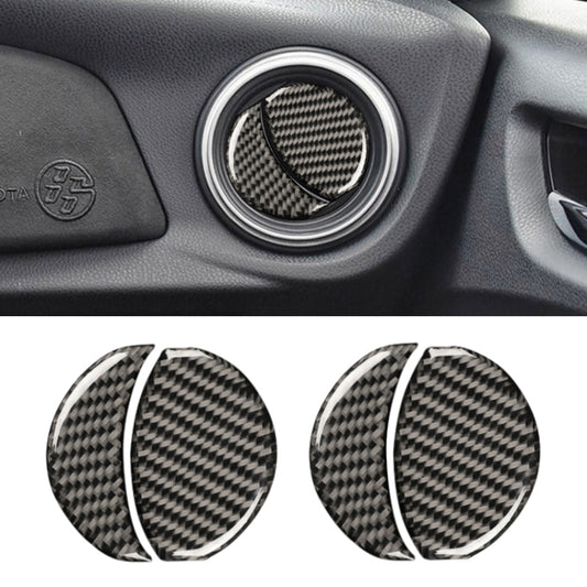 Car Carbon Fiber Central Control Air Outlet Decorative Sticker for Subaru BRZ / Toyota 86 2013-2020, Left and Right Drive Universal, Central Control Air Outlet