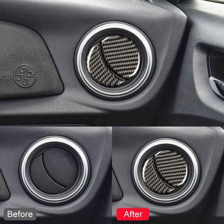 Car Carbon Fiber Central Control Air Outlet Decorative Sticker for Subaru BRZ / Toyota 86 2013-2020, Left and Right Drive Universal