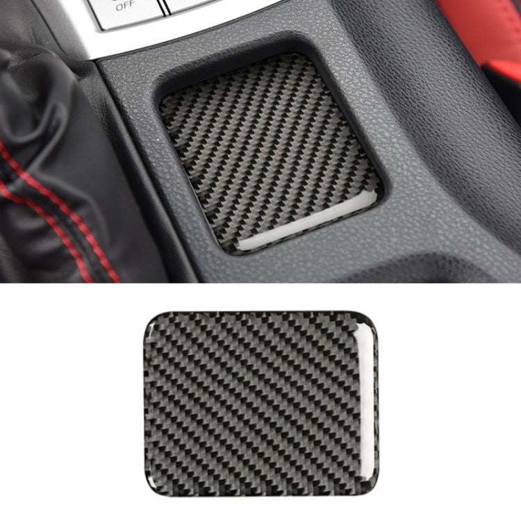 Car Carbon Fiber Seat Heating Panel Decorative Sticker for Subaru BRZ / Toyota 86 2013-2019, Left and Right Drive Universal without Hole, Seat Heating Panel