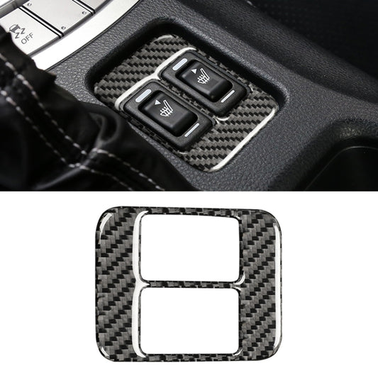 Car Carbon Fiber Seat Heating Panel Decorative Sticker for Subaru BRZ / Toyota 86 2013-2019, Left and Right Drive Universal with Hole, Seat Heating Panel with Hole