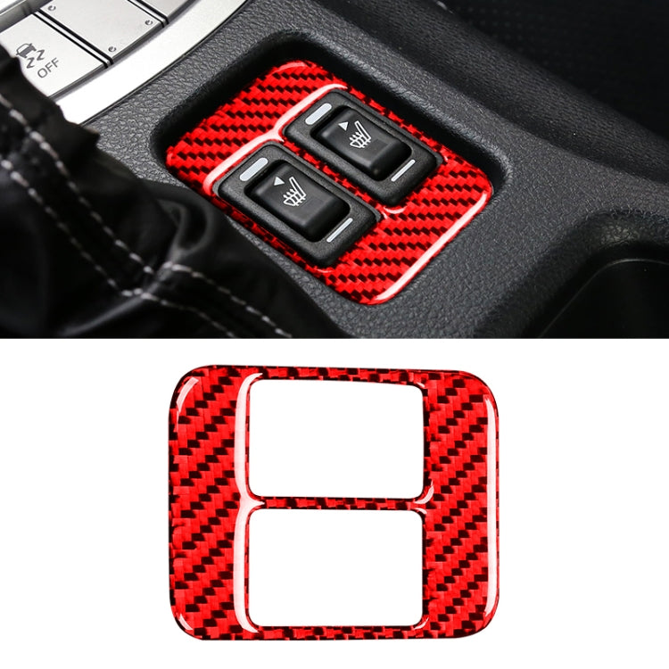 Car Carbon Fiber Seat Heating Panel Decorative Sticker for Subaru BRZ / Toyota 86 2013-2019, Left and Right Drive Universal with Hole, Seat Heating Panel with Hole