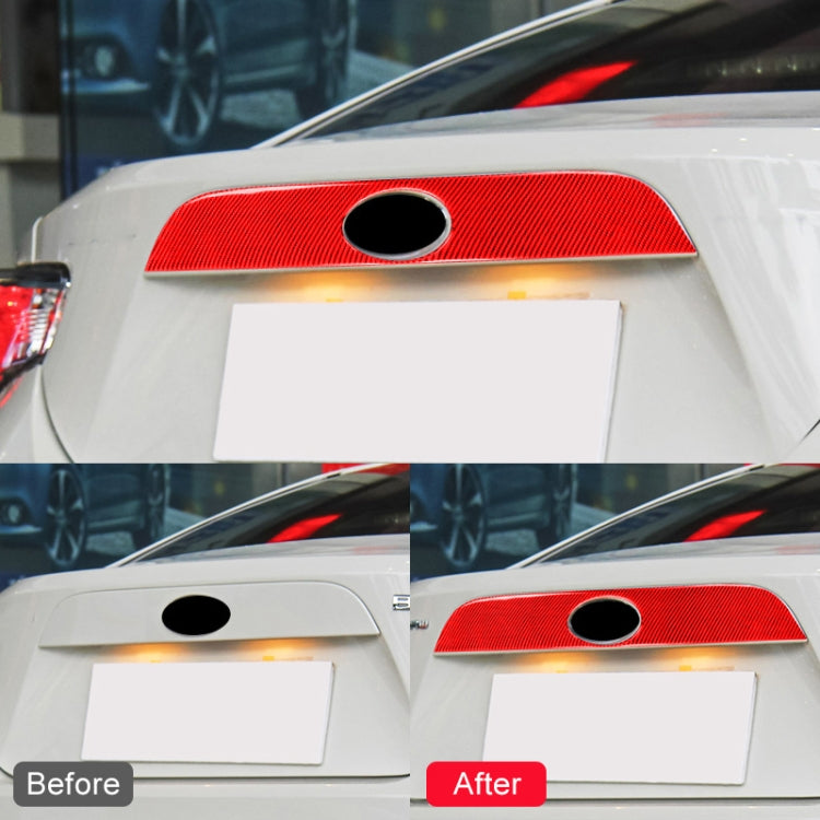 Car Carbon Fiber Rear Logo Decorative Strip for Subaru BRZ / Toyota 86 2013-2020, Left and Right Drive Universal, Rear Logo