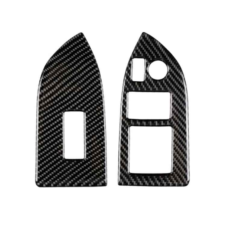 Car Carbon Fiber Window Glass Lifting Panel Decorative Sticker for Subaru BRZ / Toyota 86 2013-2017, Right Drive