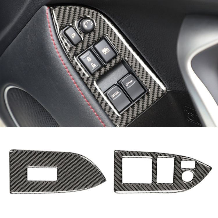 Car Carbon Fiber Window Glass Lifting Panel Decorative Sticker for Subaru BRZ / Toyota 86 2013-2017, Right Drive, Lifting Panel, Right Drive