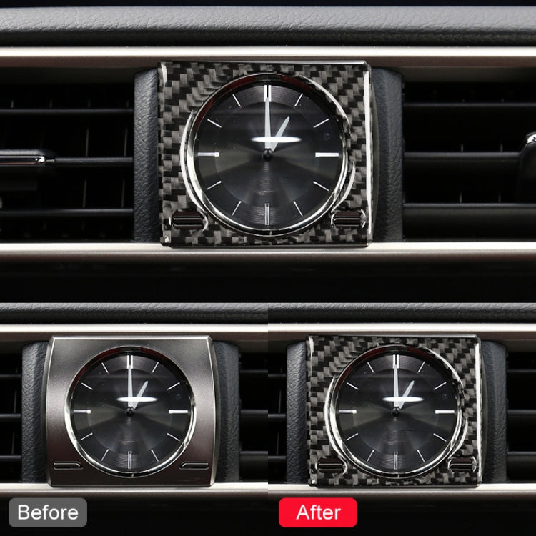 Car Carbon Fiber Clock Box Decorative Sticker for Lexus IS250 2013-, Left Drive