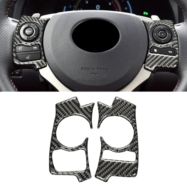 Car Carbon Fiber Steering Wheel Button Decorative Sticker for Lexus IS250 NX200 200t 300h 13-, Left Drive C Style, Steering Wheel Button C Style